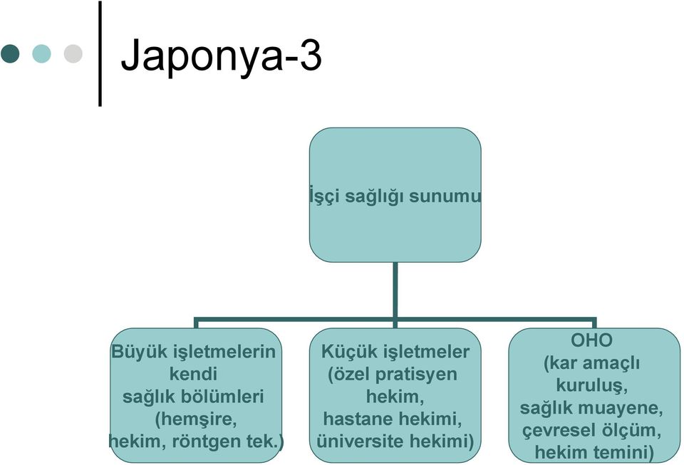 ) Küçük işletmeler (özel pratisyen hekim, hastane hekimi,