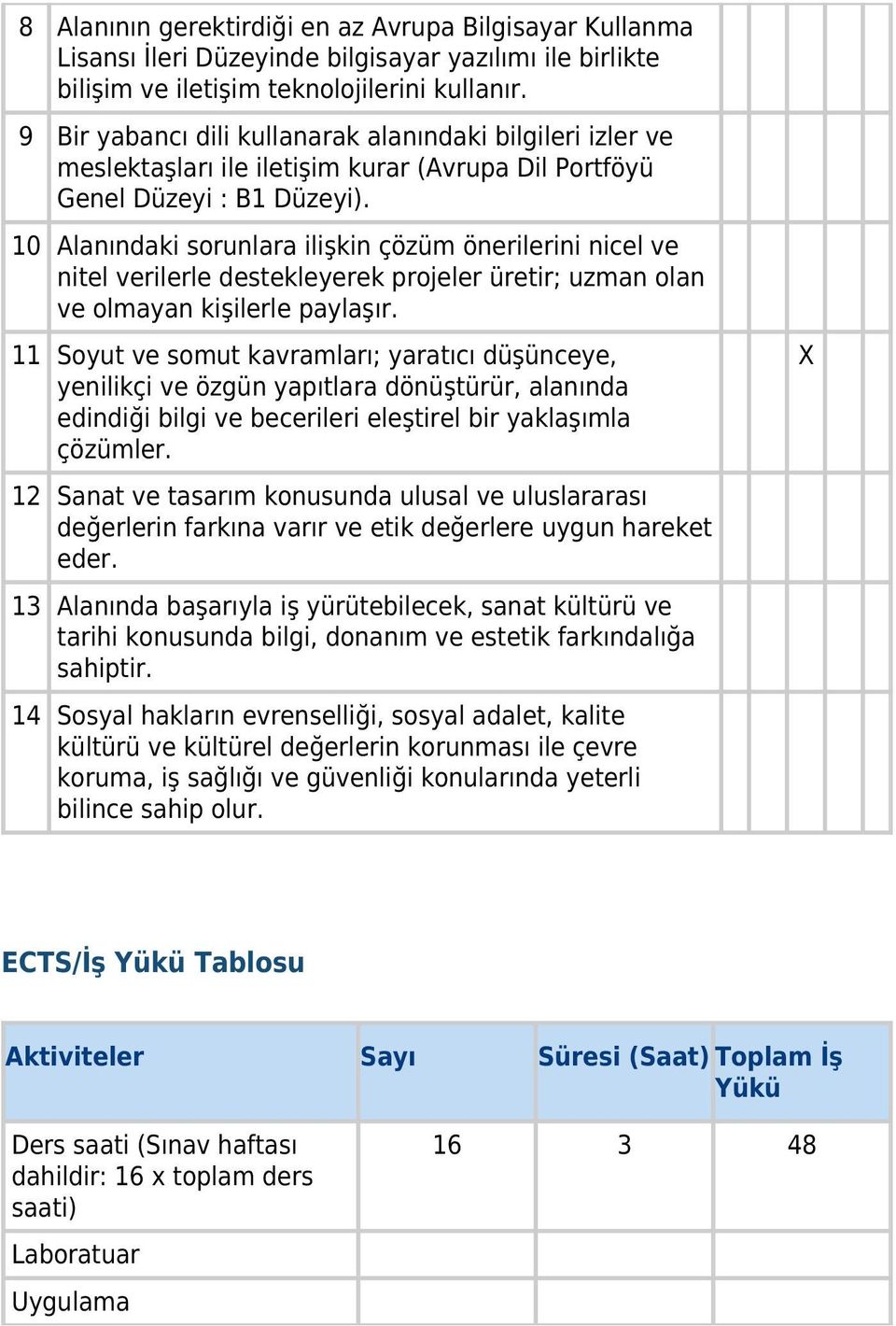 10 Alanındaki sorunlara ilişkin çözüm önerilerini nicel ve nitel verilerle destekleyerek projeler üretir; uzman olan ve olmayan kişilerle paylaşır.