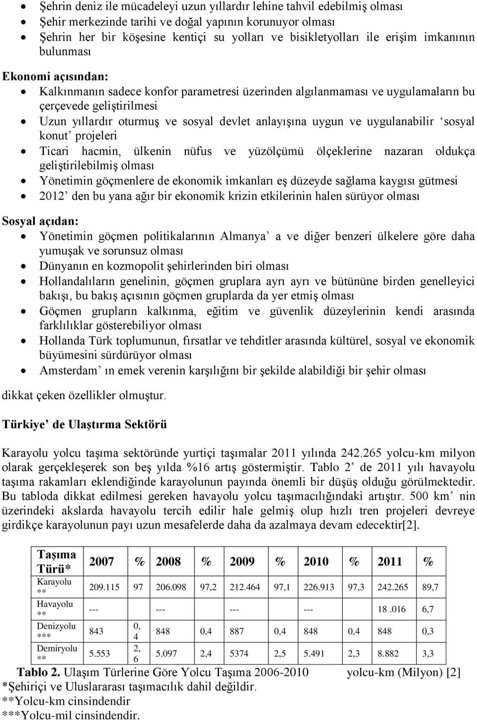 anlayışına uygun ve uygulanabilir sosyal konut projeleri Ticari hacmin, ülkenin nüfus ve yüzölçümü ölçeklerine nazaran oldukça geliştirilebilmiş olması Yönetimin göçmenlere de ekonomik imkanları eş