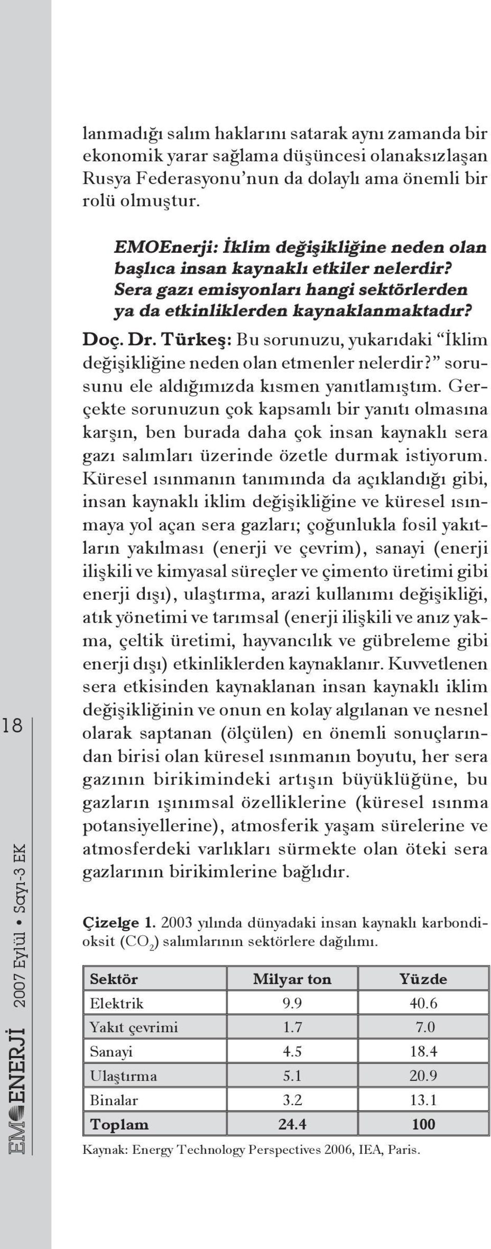 Türkeş: Bu sorunuzu, yukarıdaki İklim değişikliğine neden olan etmenler nelerdir? sorusunu ele aldığımızda kısmen yanıtlamıştım.