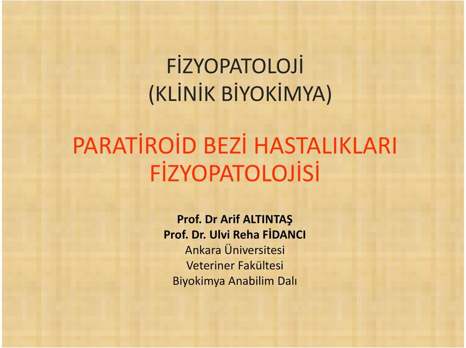 Dr Arif ALTINTAŞ Prof. Dr.