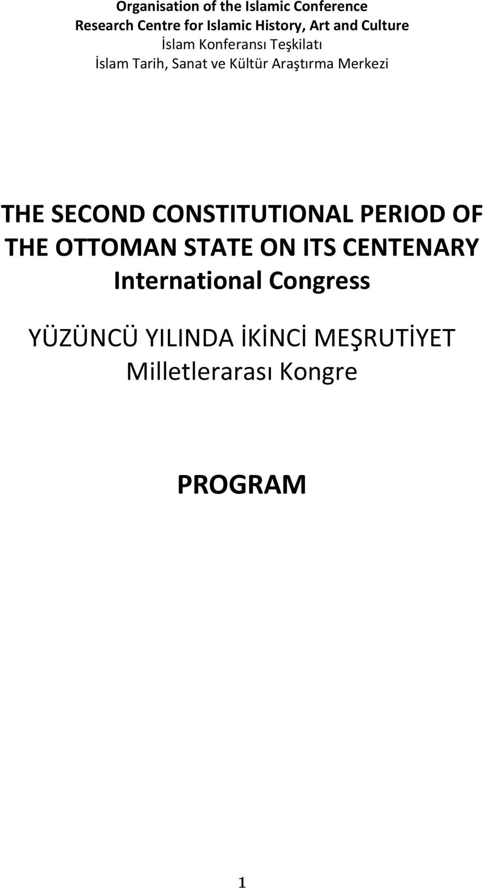 slamtarih,sanatvekültüraratırmamerkezi THESECONDCONSTITUTIONALPERIODOF