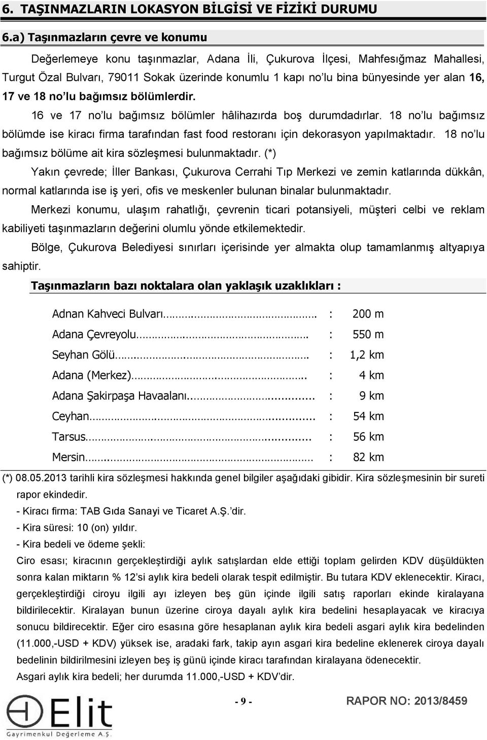 alan 16, 17 ve 18 no lu bağımsız bölümlerdir. 16 ve 17 no lu bağımsız bölümler hâlihazırda boş durumdadırlar.