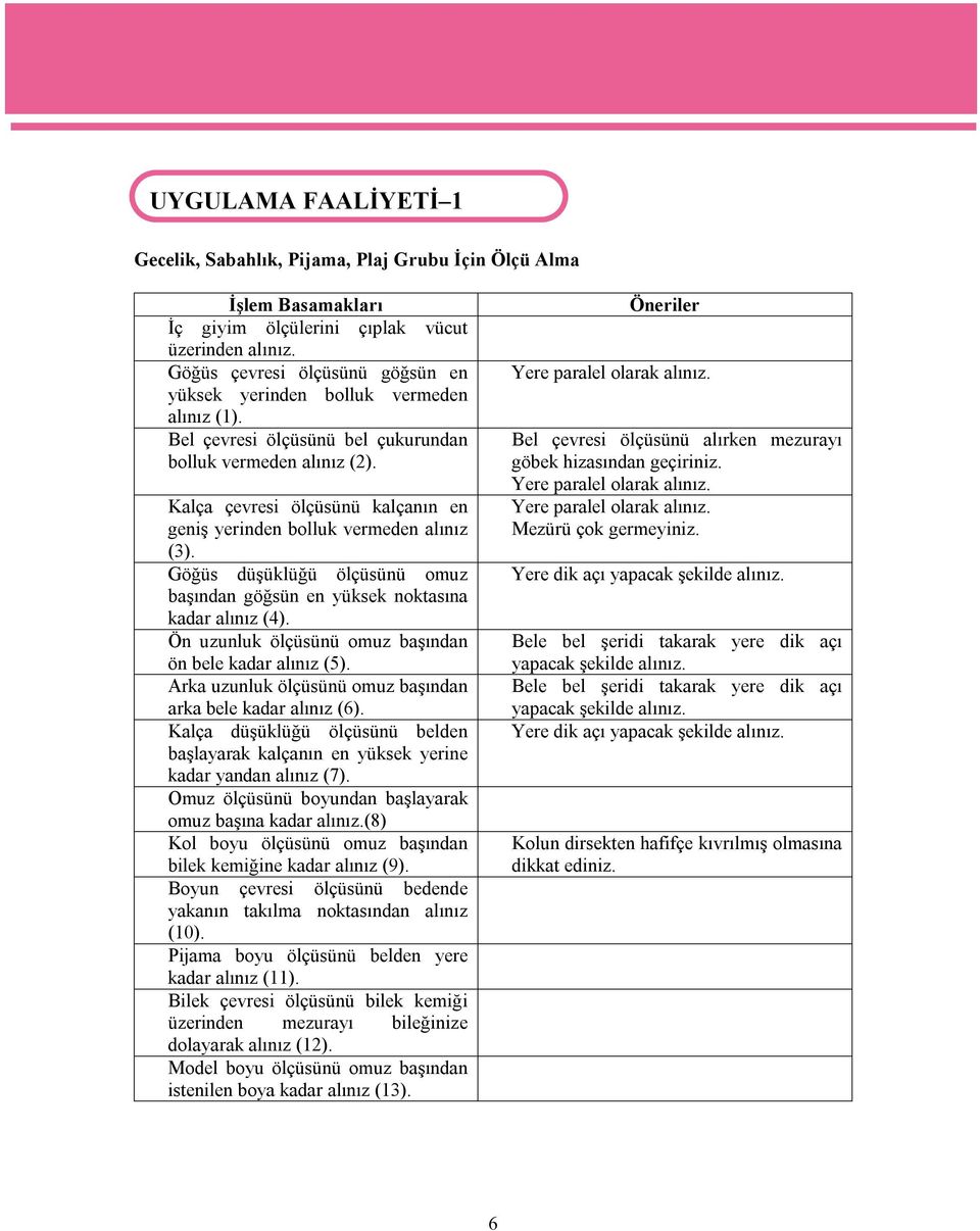 Kalça çevresi ölçüsünü kalçanın en geniş yerinden bolluk vermeden alınız (3). Göğüs düşüklüğü ölçüsünü omuz başından göğsün en yüksek noktasına kadar alınız (4).