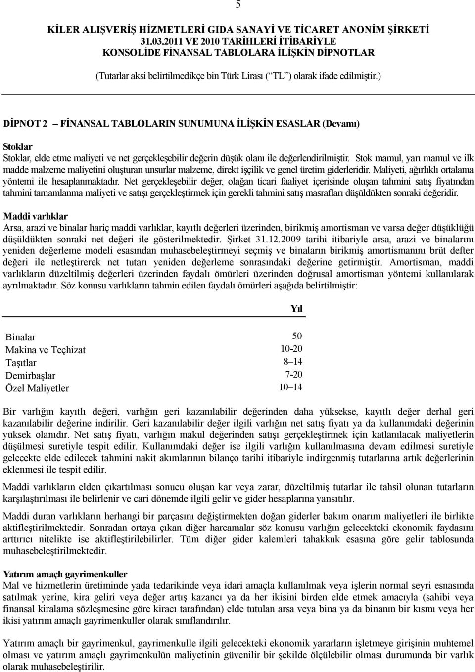 Net gerçekleşebilir değer, olağan ticari faaliyet içerisinde oluşan tahmini satış fiyatından tahmini tamamlanma maliyeti ve satışı gerçekleştirmek için gerekli tahmini satış masrafları düşüldükten