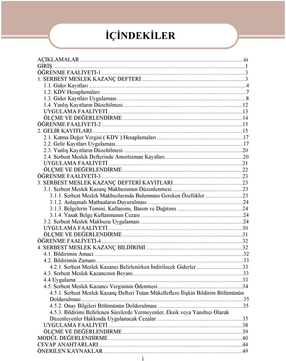 ..20 2.4. Serbest Meslek Defterinde Amortisman Kayıtları...20 UYGULAMA FAALİYETİ...21 ÖLÇME VE DEĞERLENDİRME...22 ÖĞRENME FAALİYETİ-3...23 3. SERBEST MESLEK KAZANÇ DEFTERİ KAYITLARI...23 3.1. Serbest Meslek Kazanç Makbuzunun Düzenlenmesi.