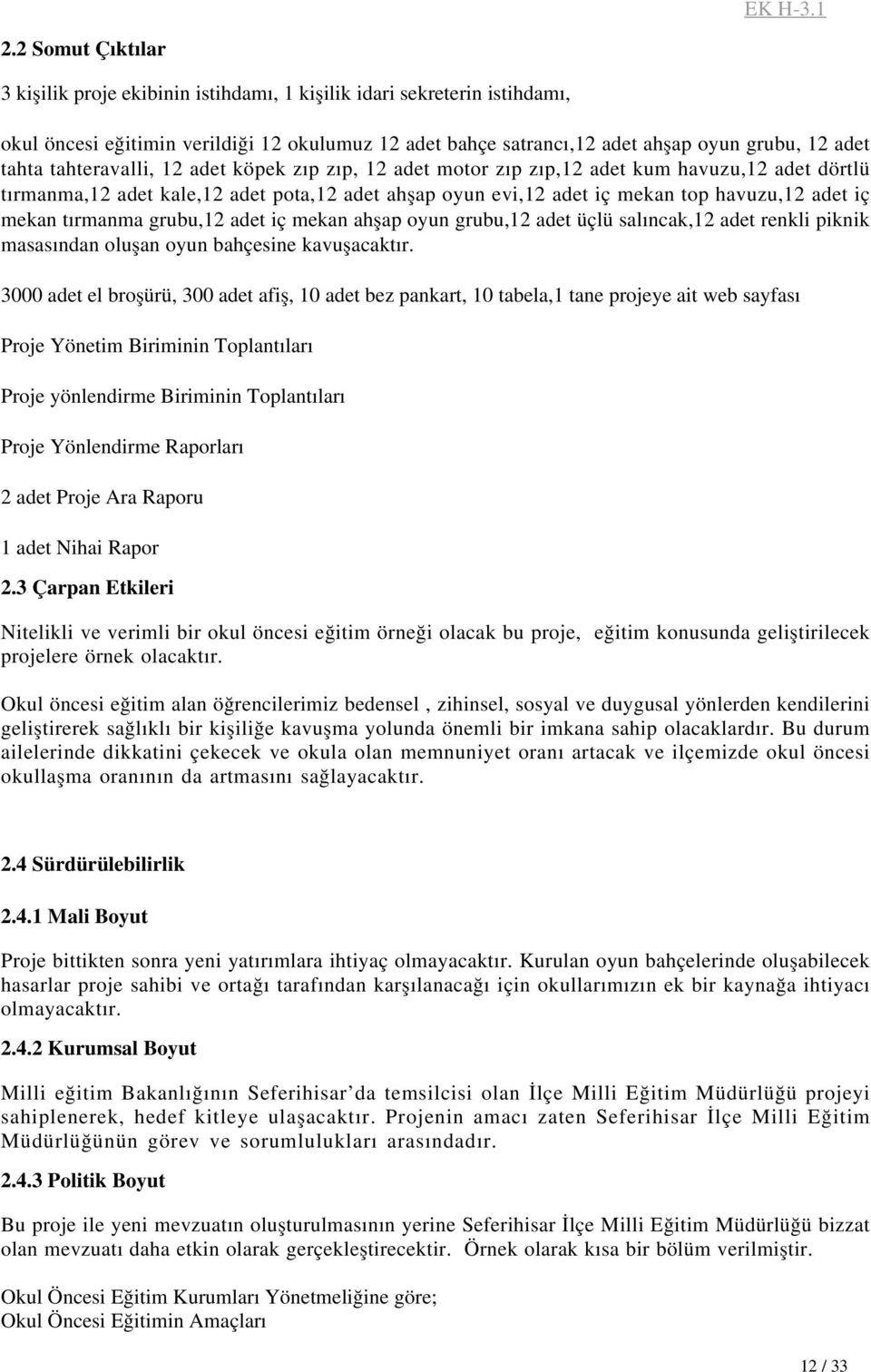 tırmanma grubu,12 adet iç mekan ahşap oyun grubu,12 adet üçlü salıncak,12 adet renkli piknik masasından oluşan oyun bahçesine kavuşacaktır.