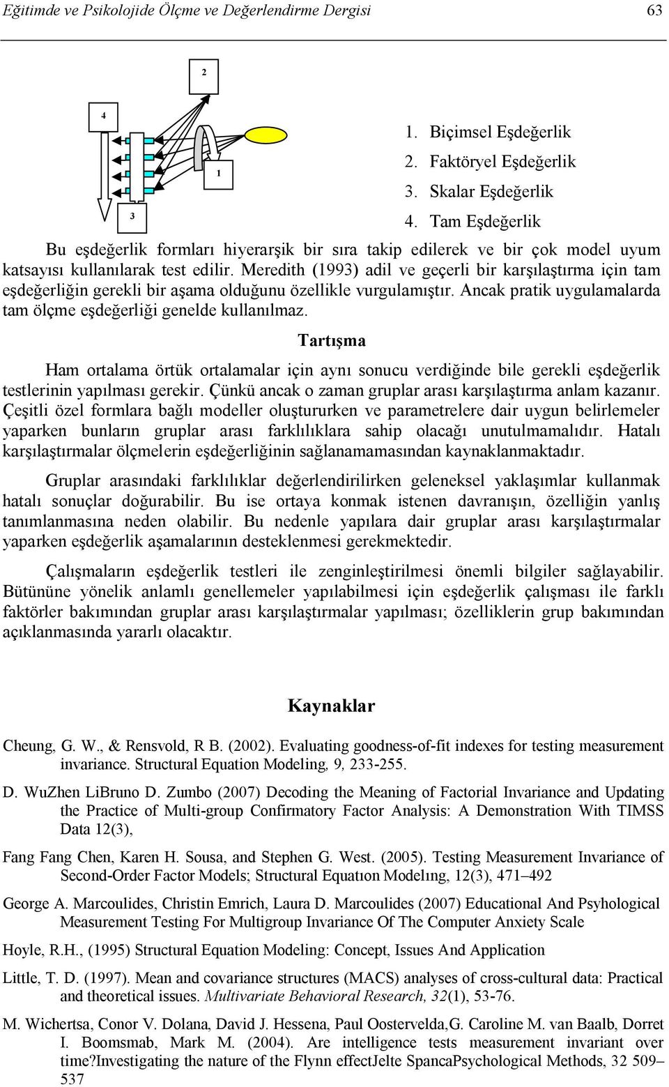 Meredith (1993) adil ve geçerli bir karşılaştırma için tam eşdeğerliğin gerekli bir aşama olduğunu özellikle vurgulamıştır. Ancak pratik uygulamalarda tam ölçme eşdeğerliği genelde kullanılmaz.