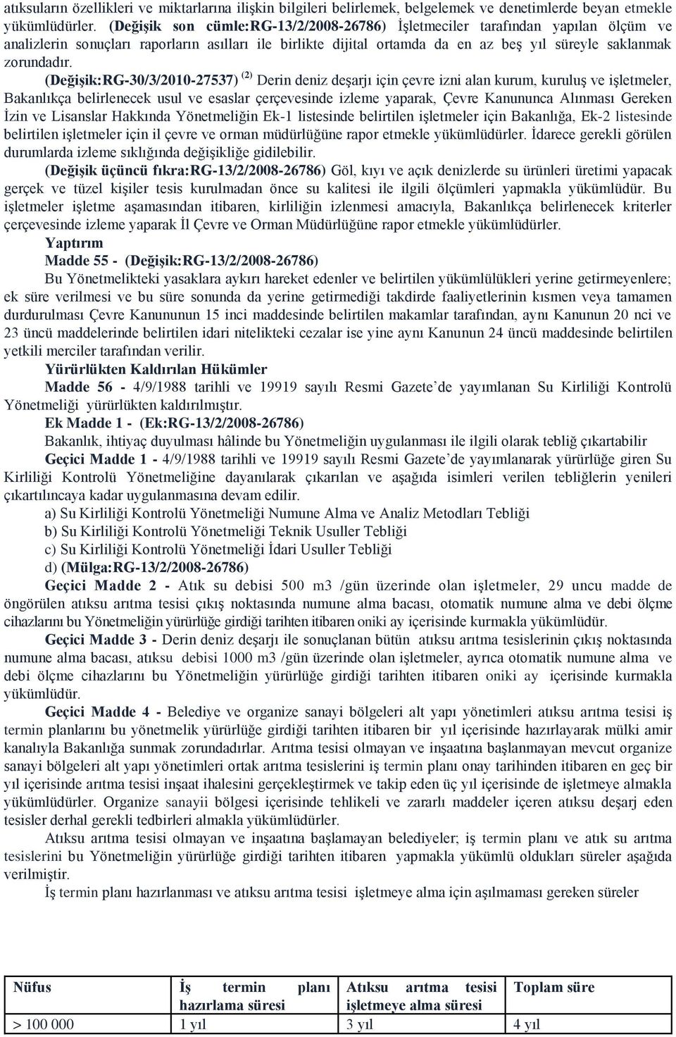 (Değişik:RG-30/3/2010-27537) (2) Derin deniz deşarjı için çevre izni alan kurum, kuruluş ve işletmeler, Bakanlıkça belirlenecek usul ve esaslar çerçevesinde izleme yaparak, Çevre Kanununca Alınması