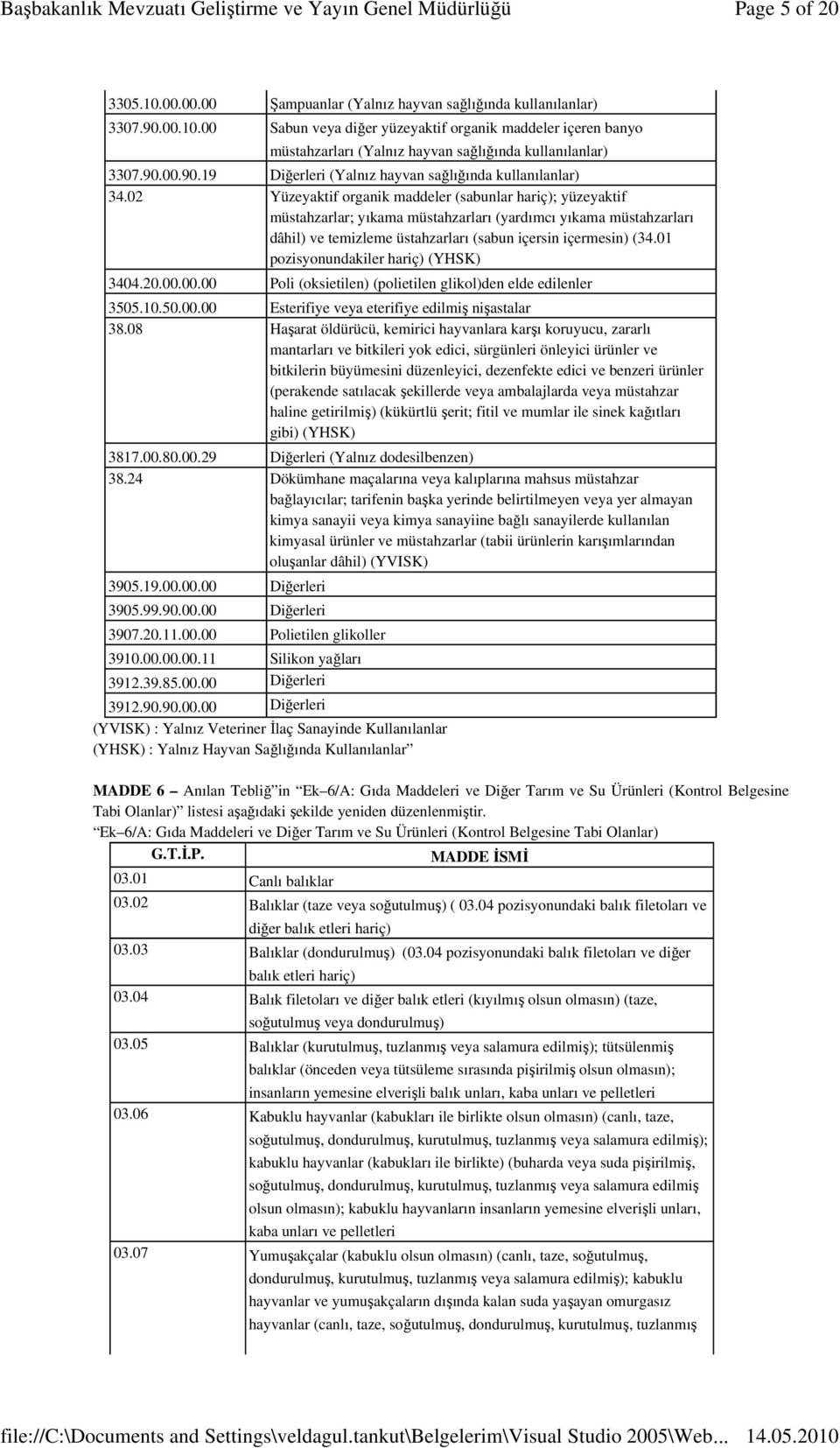 02 Yüzeyaktif organik maddeler (sabunlar hariç); yüzeyaktif müstahzarlar; yıkama müstahzarları (yardımcı yıkama müstahzarları dâhil) ve temizleme üstahzarları (sabun içersin içermesin) (34.