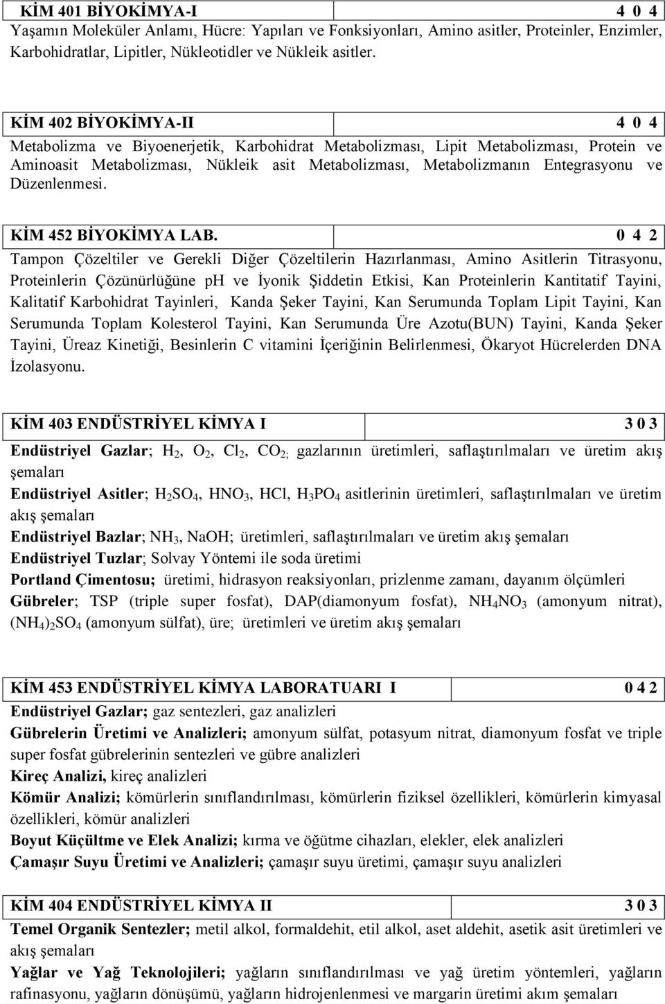 Düzenlenmesi. KİM 452 BİYOKİMYA LAB.