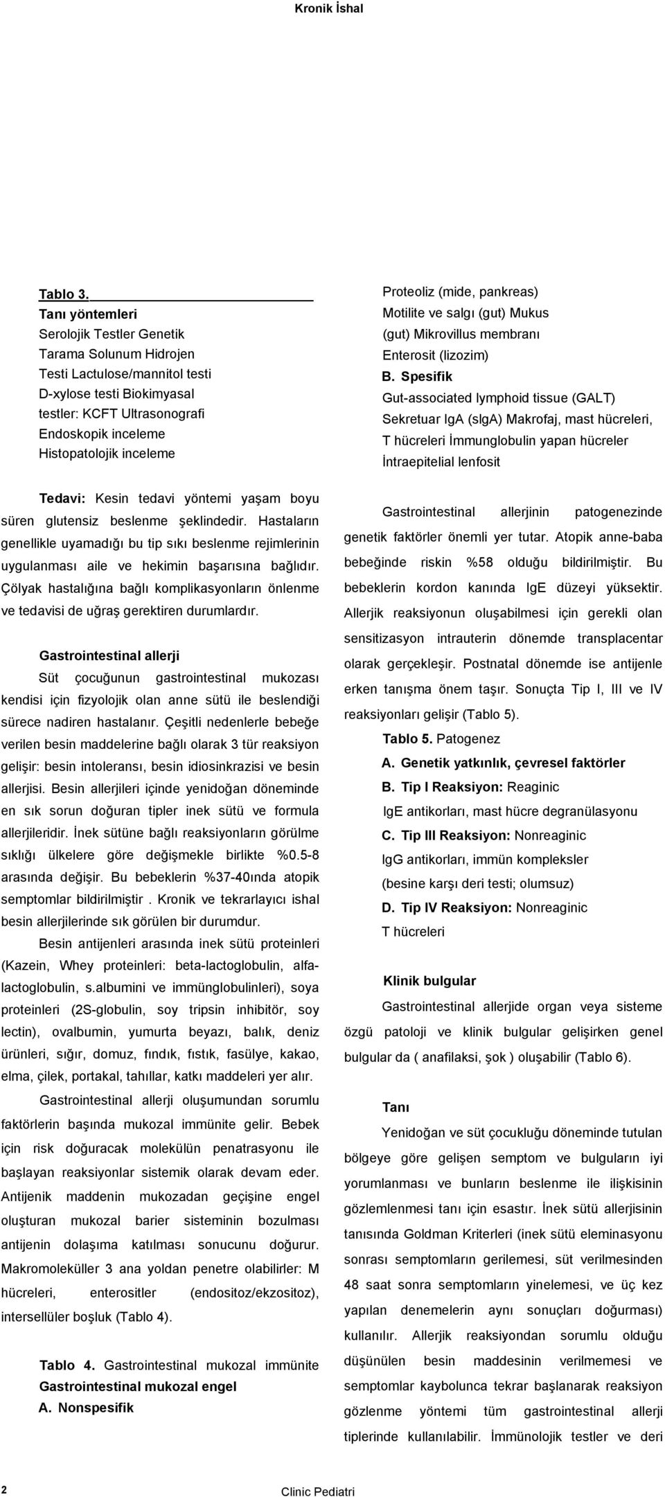 Proteoliz (mide, pankreas) Motilite ve salgı (gut) Mukus (gut) Mikrovillus membranı Enterosit (lizozim) B.