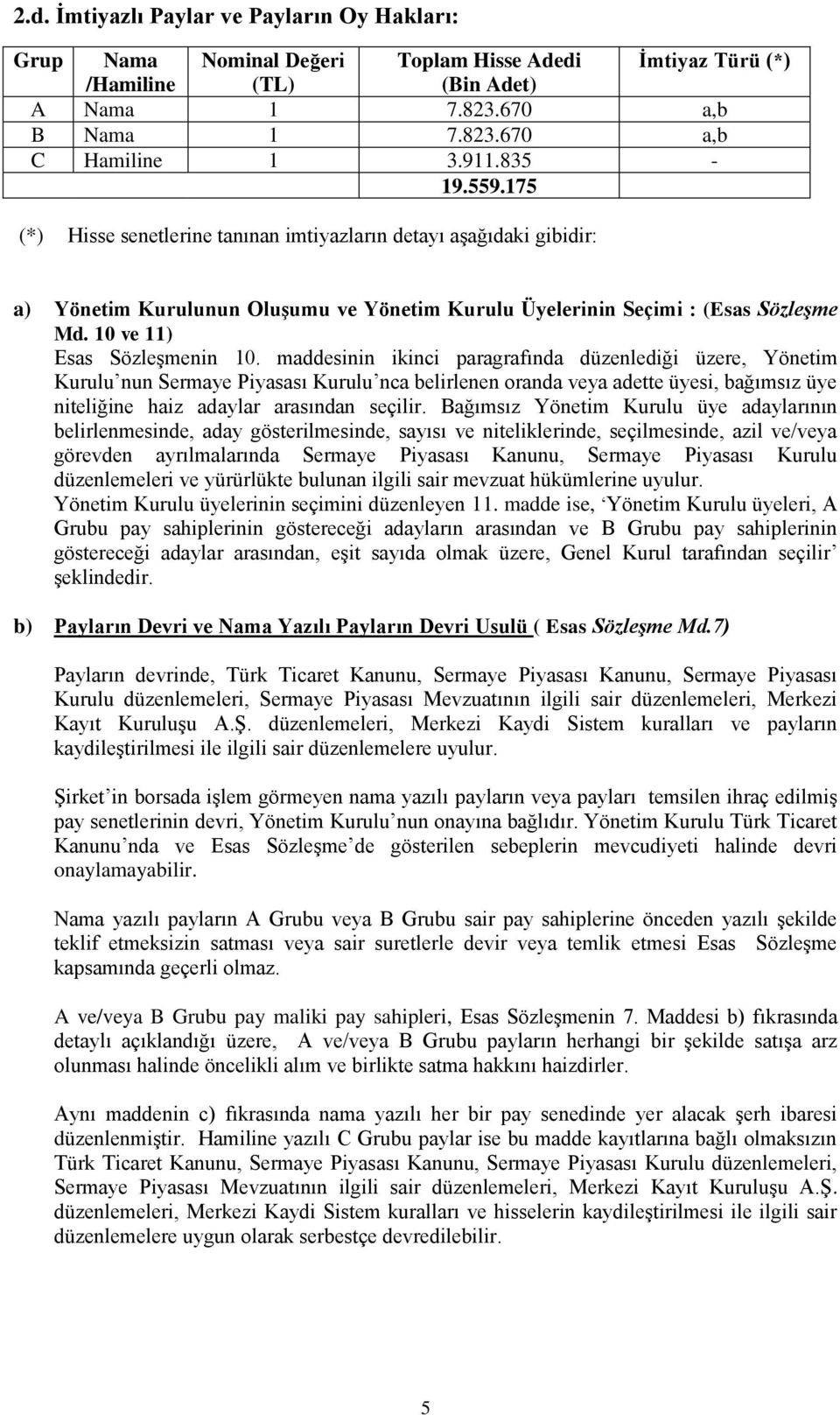 maddesinin ikinci paragrafında düzenlediği üzere, Yönetim Kurulu nun Sermaye Piyasası Kurulu nca belirlenen oranda veya adette üyesi, bağımsız üye niteliğine haiz adaylar arasından seçilir.