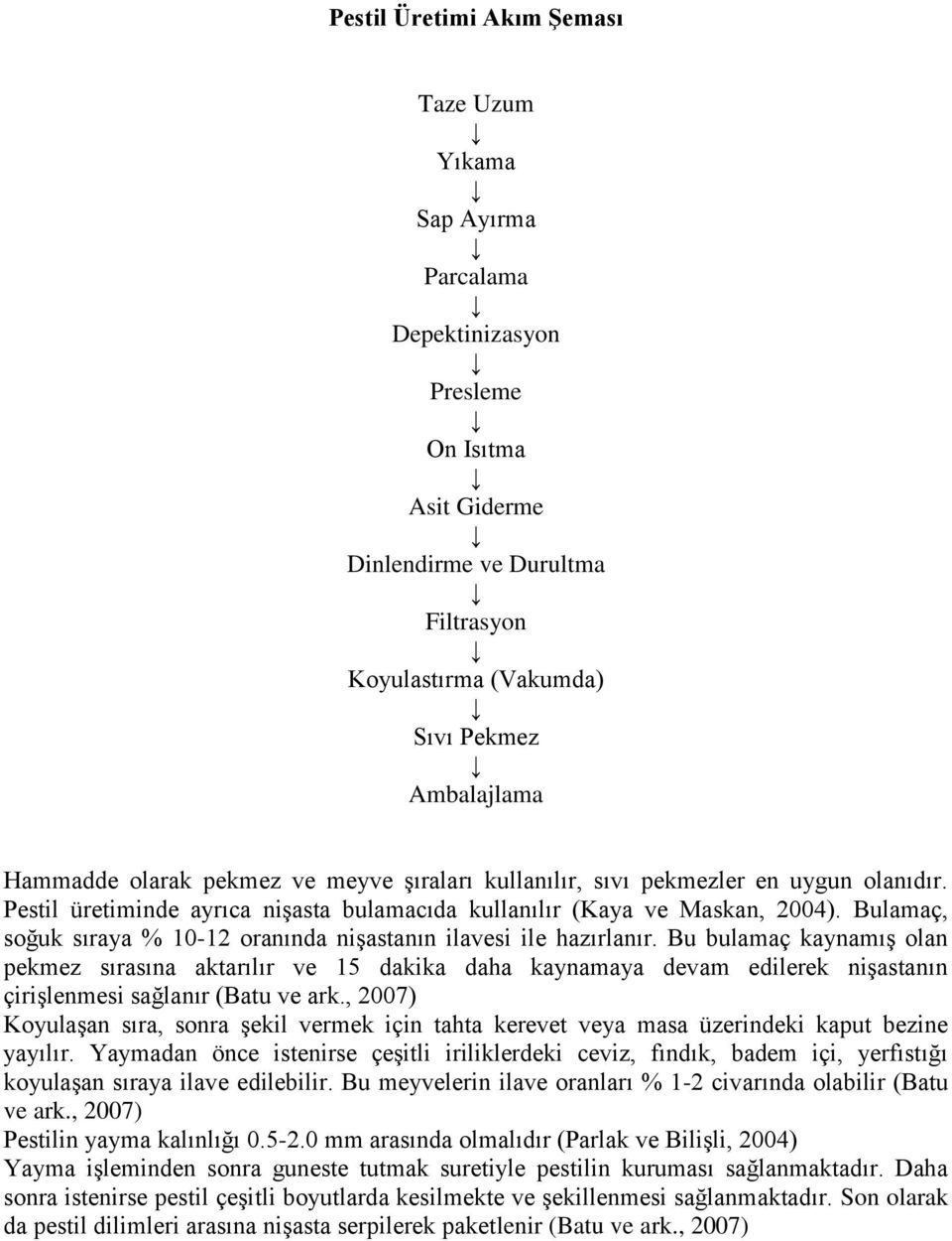 Bulamaç, soğuk sıraya % 10-12 oranında niģastanın ilavesi ile hazırlanır.