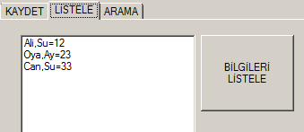 Private Sub Form1_Load(ByVal sender As System.Object, ByVal e As System.EventArgs) Handles MyBase.Load Adet = InputBox("Kaç Sayi Gireceksini") SORU: Aşağıdaki kodlar Random dosyaya kayıt yapmaktadır.