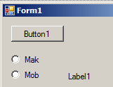 If RadioButton1.Checked = True Then Label1.text = "Makine" Else Label1.