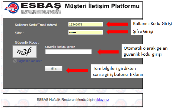 MİP SİSTEMİNE GİRİŞ Sisteme giriş yapabilmek için