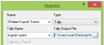 22 Advanced Process Template te yer alan Statistics modülü sayesinde yinelemlerde toplanan istatistikler Outpuz Analyzer ın