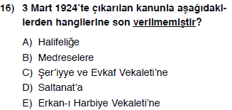 20. I. Hilafet II. Şeriye ve Evkâf Bakanlığı III. Erkânı Harbiye Bakanlığı 1924 yılında, yukarıdakilerden hangilerinin yönetim birliğini güçlendirmek amacıyla kaldırıldığı savunulabilir?