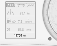 104 Göstergeler ve kumanda birimleri L Hız sınırlayıcı 3 115 L Trafik işareti asistanı 3 116 h Kapı açık 3 116 Kilometre sayacı Seyir kilometre sayacı Kilometre saati Araç hızını gösterir.