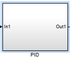 PID Bloğu Başka bir Simulink dosyasından Host Serial Tx bloğu ile manuel olarak girilen P,I,D katsayıları Uart Rx ile alınır ve burada etiketlenerek, PID denetim algoritmasında gerekli yerlere