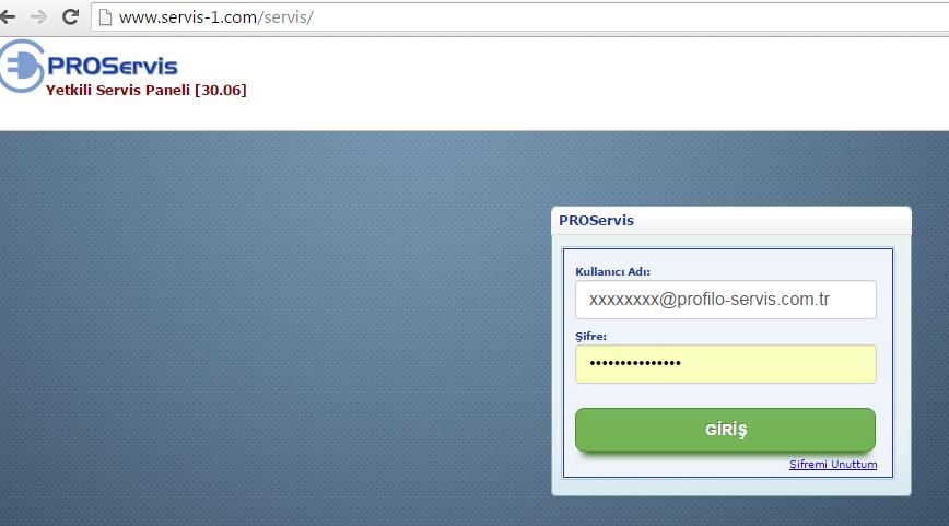 Proservis Ekranlarından Hakediş Bilgilerine Ulaşma-1 1. http://www.servis-1.