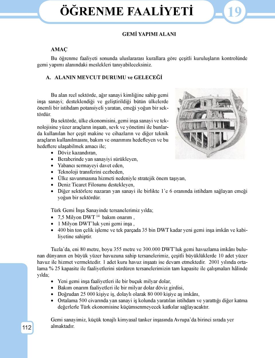 AÇ Bu öğrenme faaliyeti sonunda uluslararası kurallara göre çeşitli kuruluşların kontrolünde gemi yapımı alanındaki meslekleri tanıyabileceksiniz. A.