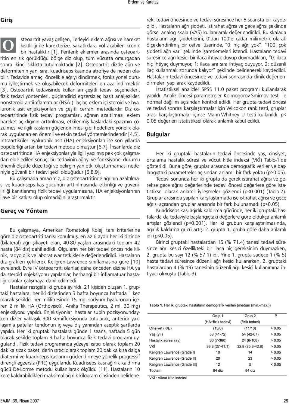 Osteoartrit dizde ağrı ve deformitenin yanı sıra, kuadriseps kasında atrofiye de neden olabilir.