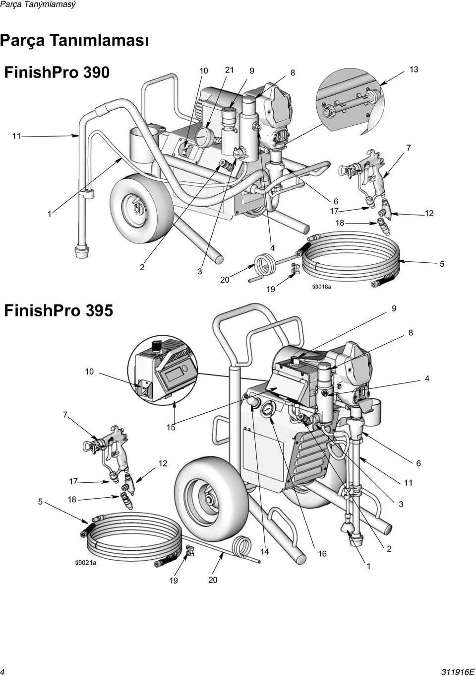 19 ti9018a 5 FinishPro 395 9 8 10 4 7 15 12 6