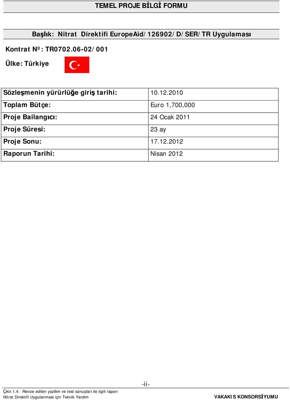 06-02/001 Ülke: Türkiye Sözle menin yürürlü e giri tarihi: 10.12.