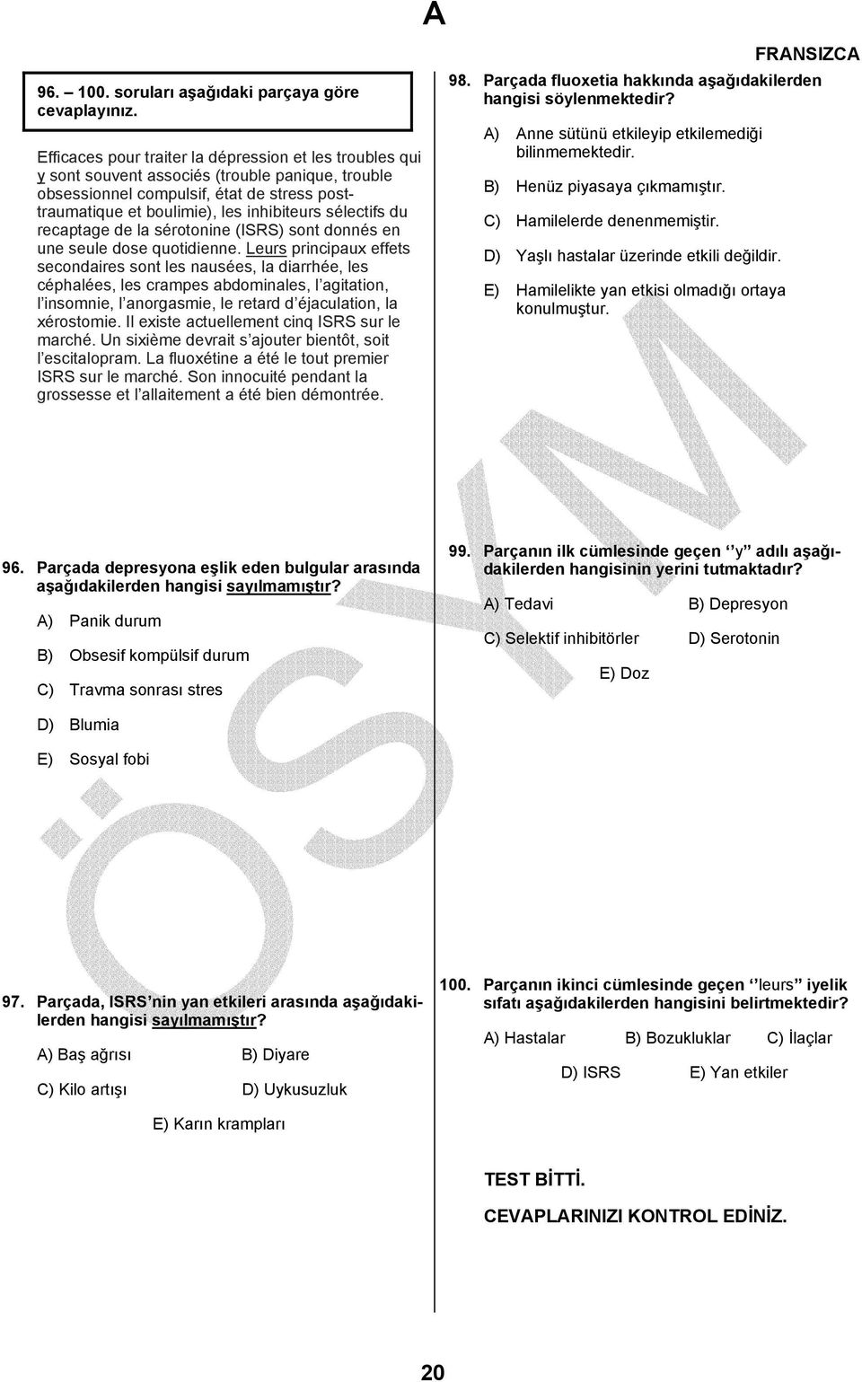 boulimie), les inhibiteurs sélectifs du recaptage de la sérotonine (ISRS) sont donnés en une seule dose quotidienne.