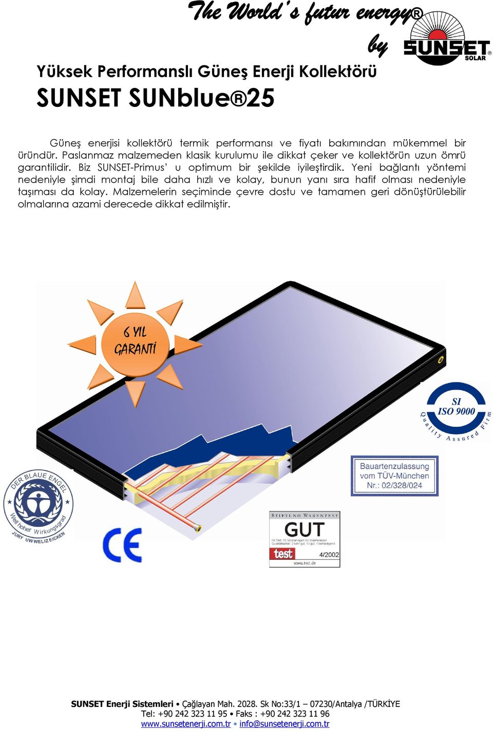 Biz SUNSET-Primus u optimum bir şekilde iyileştirdik.