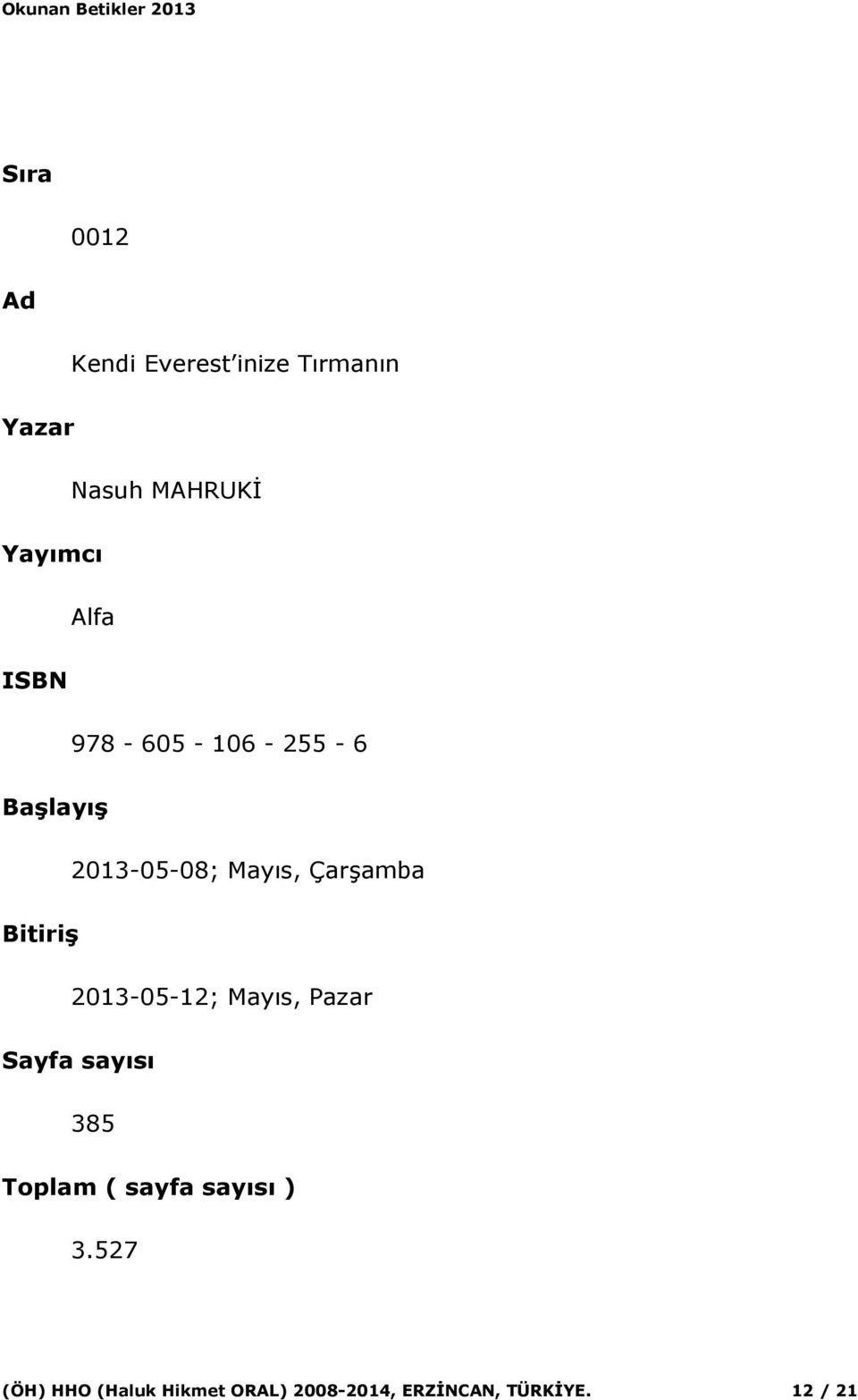 Çarşamba 2013-05-12; Mayıs, Pazar 385 3.