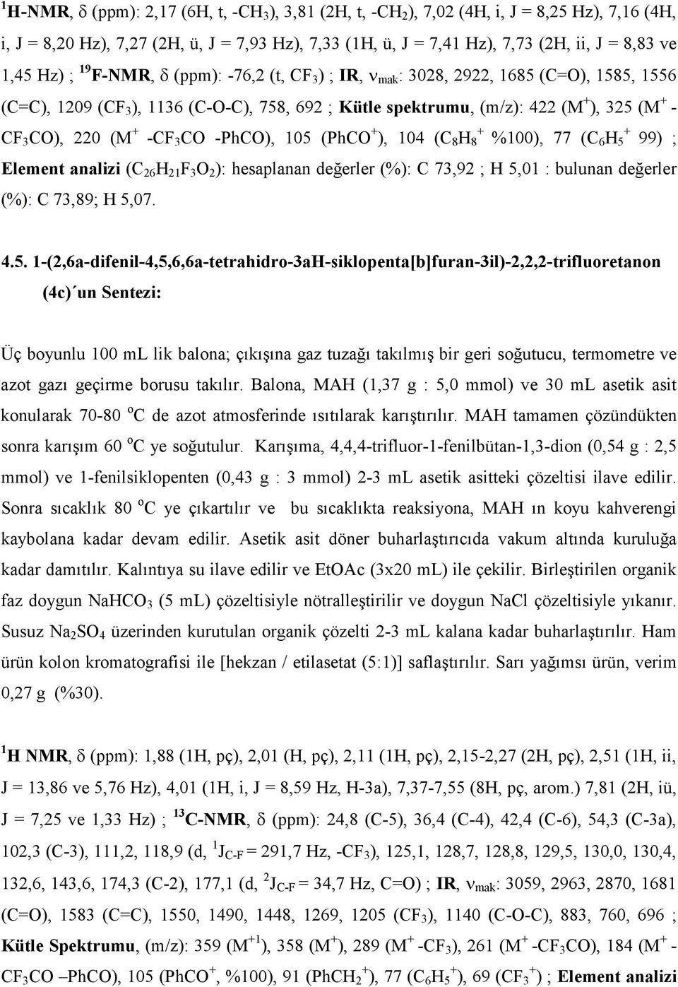 (M + -CF 3 C -PhC), 105 