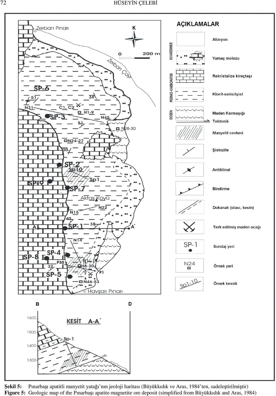 sadeleştirilmiştir) Figure 5: Geologic map of the Pınarbaşı
