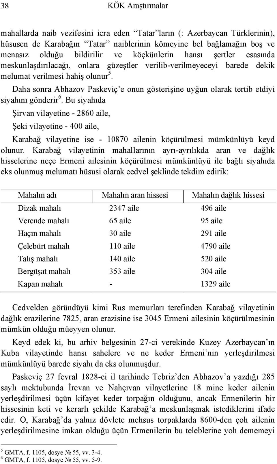 Daha sonra Abhazov Paskeviç e onun gösterişine uyğun olarak tertib etdiyi siyahını gönderir 6.