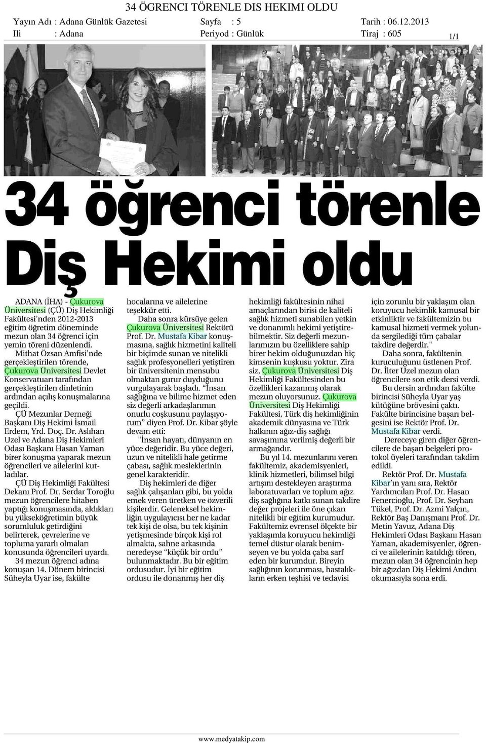 Gazetesi Sayfa : 5 Ili : Adana