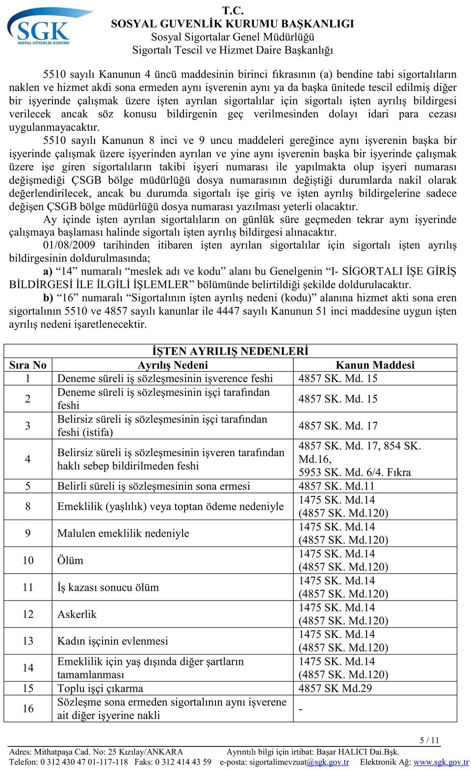 Md.14 10 Ölüm 1475 SK. Md.14 11 1475 SK. Md.14 12 Askerlik 1475 SK. Md.14 13 1475 SK. Md.14 14 1475 SK.