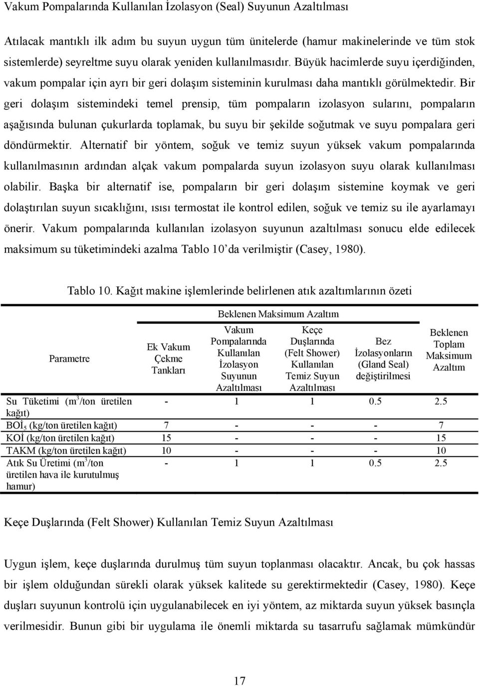 Bir geri dolaşım sistemindeki temel prensip, tüm pompaların izolasyon sularını, pompaların aşağısında bulunan çukurlarda toplamak, bu suyu bir şekilde soğutmak ve suyu pompalara geri döndürmektir.