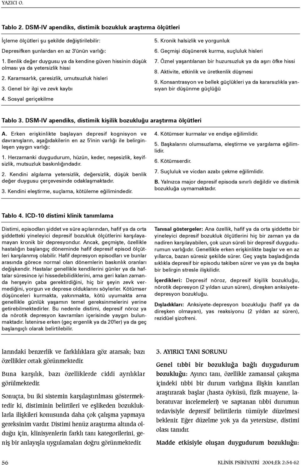 Kronik halsizlik ve yorgunluk 6. Geçmiþi düþünerek kurma, suçluluk hisleri 7. Öznel yaþantýlanan bir huzursuzluk ya da aþýrý öfke hissi 8. Aktivite, etkinlik ve üretkenlik düþmesi 9.