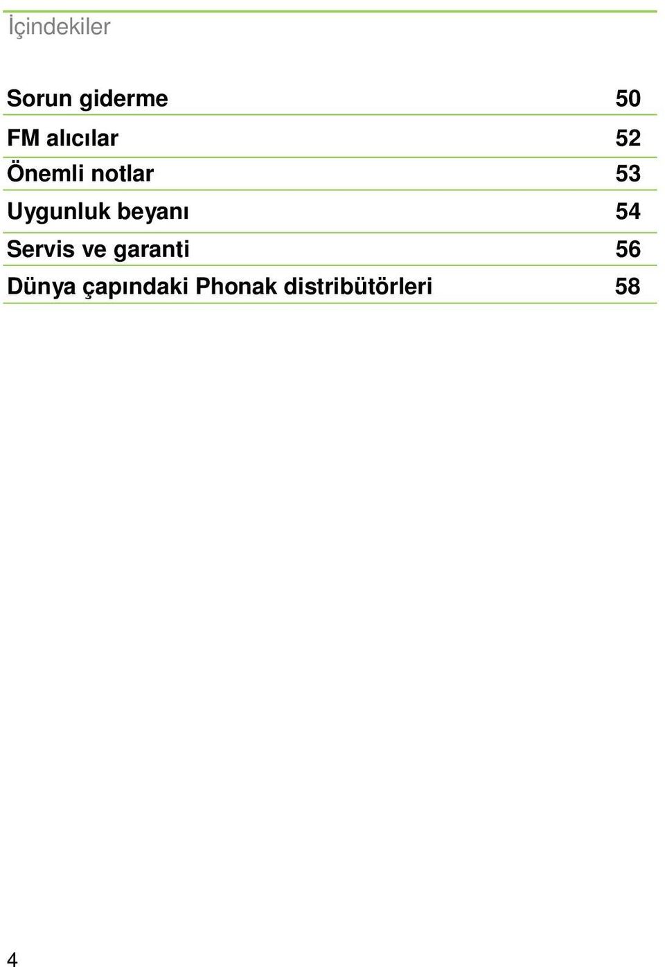 Uygunluk beyanı 54 Servis ve