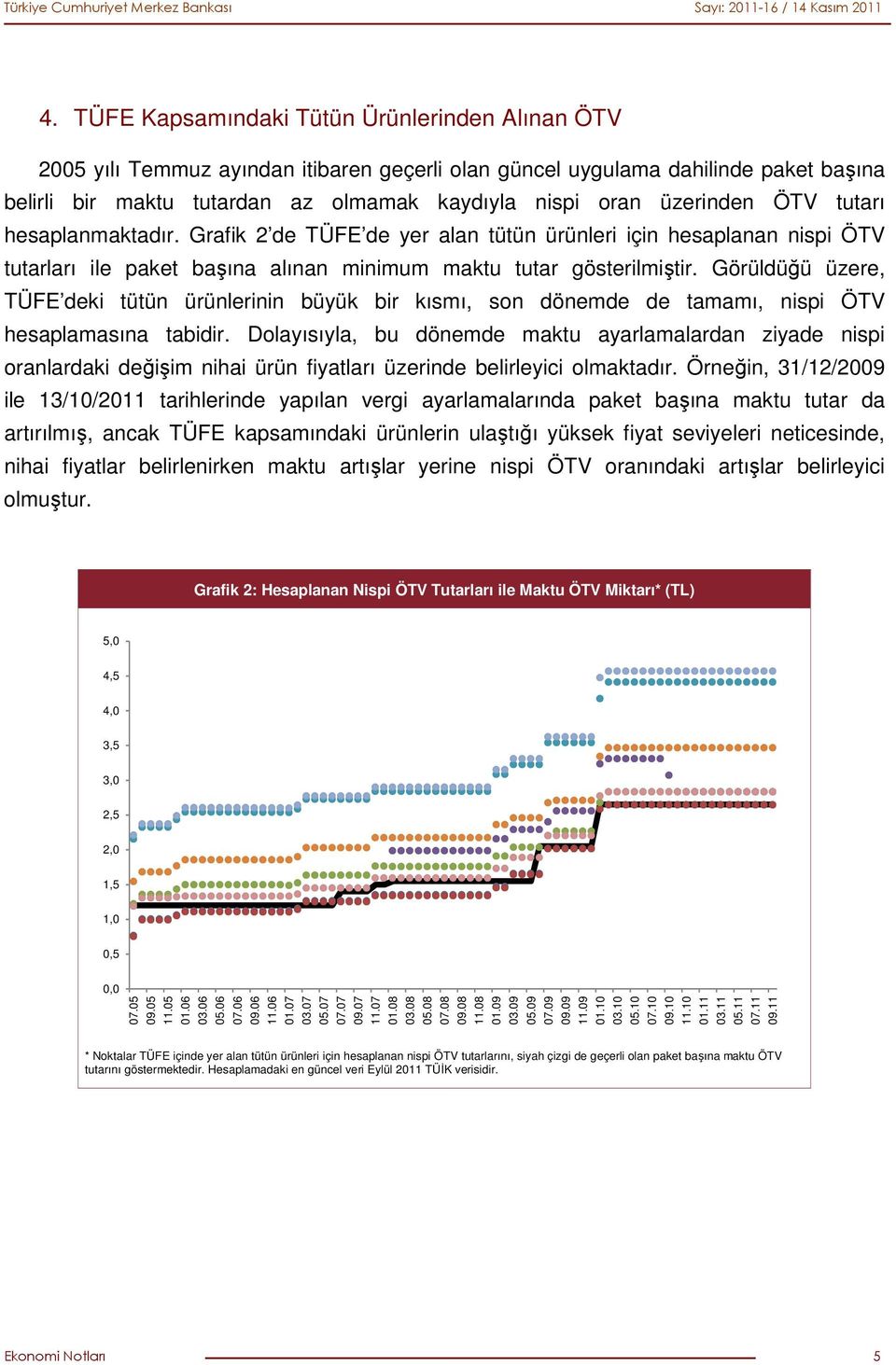 Görüldüğü üzere, TÜFE deki tütün ürünlerinin büyük bir kısmı, son dönemde de tamamı, nispi ÖTV hesaplamasına tabidir.