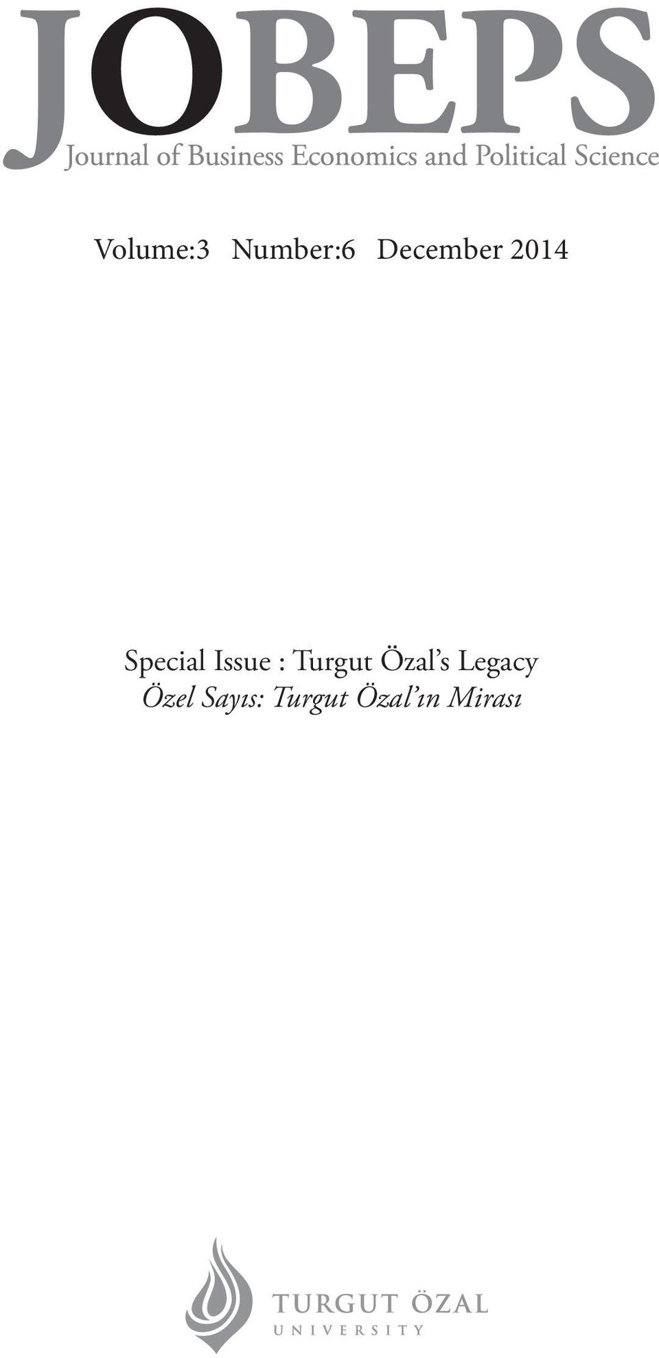 Issue : Turgut Özal s