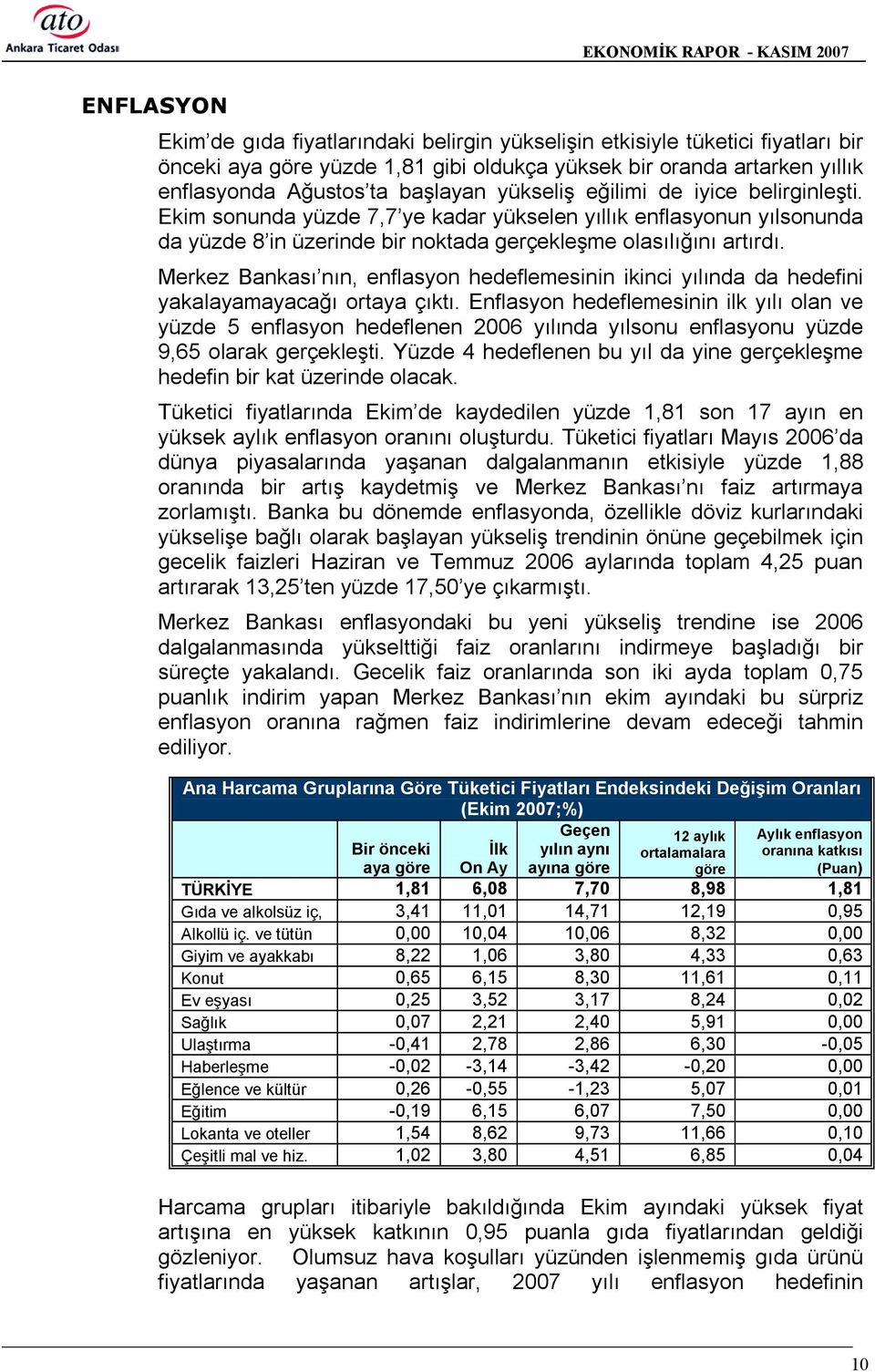 Merkez Bankasõ nõn, enflasyon hedeflemesinin ikinci yõlõnda da hedefini yakalayamayacağõ ortaya çõktõ.