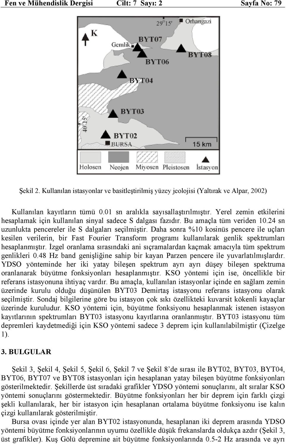 24 sn uzunlukta pencereler ile S dalgaları seçilmiştir.