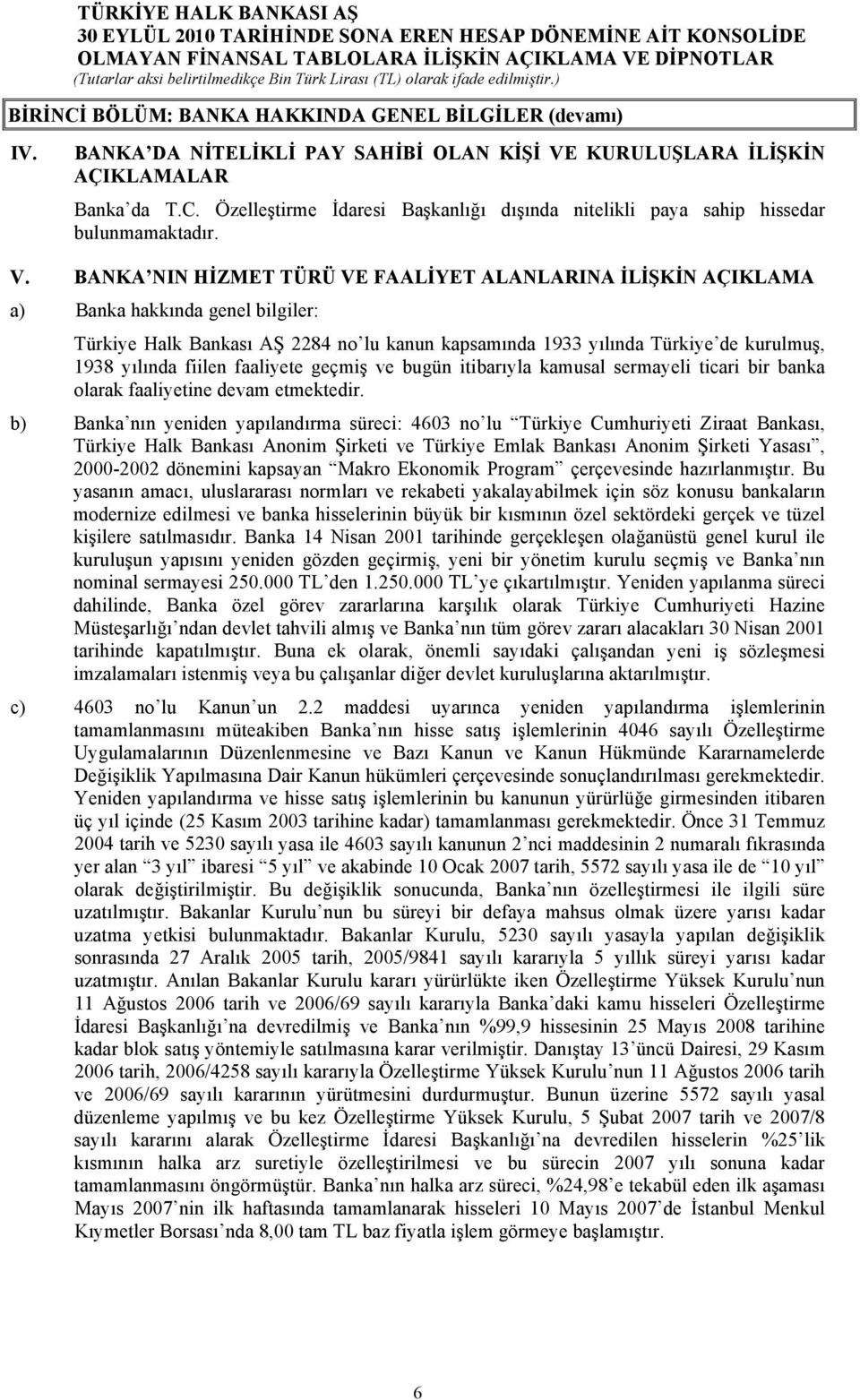 fiilen faaliyete geçmiş ve bugün itibarıyla kamusal sermayeli ticari bir banka olarak faaliyetine devam etmektedir.