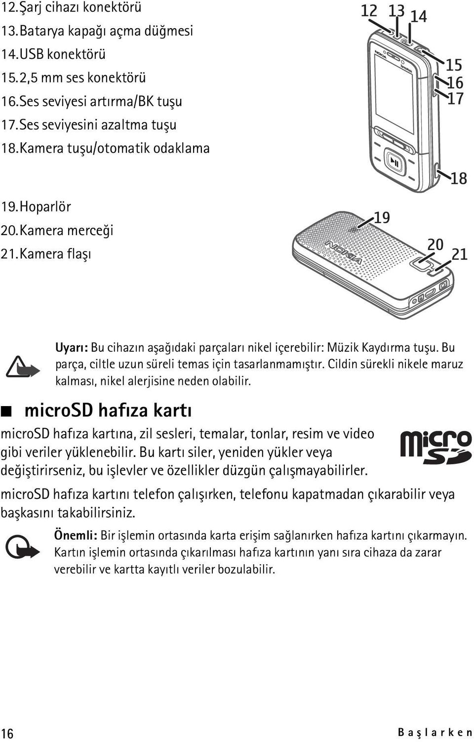 Cildin sürekli nikele maruz kalmasý, nikel alerjisine neden olabilir. microsd hafýza kartý microsd hafýza kartýna, zil sesleri, temalar, tonlar, resim ve video gibi veriler yüklenebilir.