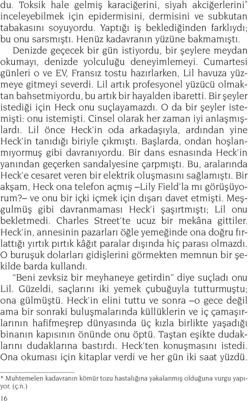 Cumartesi günleri o ve EV, Fransız tostu hazırlarken, Lil havuza yüzmeye gitmeyi severdi. Lil artık profesyonel yüzücü olmaktan bahsetmiyordu, bu artık bir hayalden ibaretti.