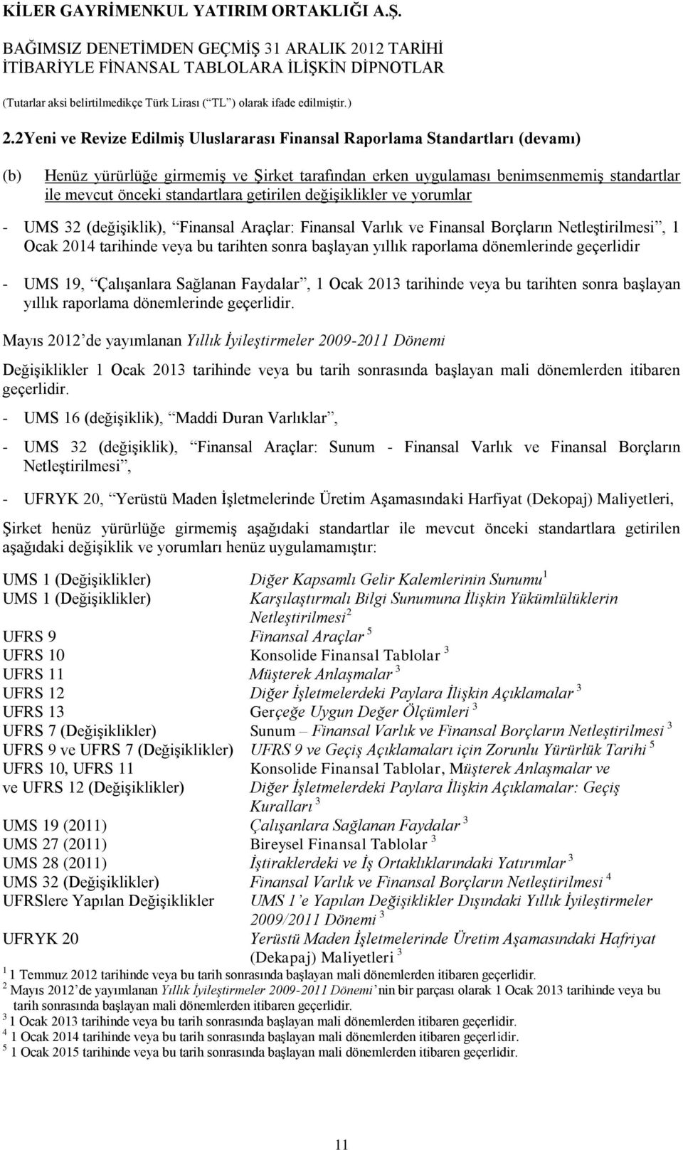 yıllık raporlama dönemlerinde geçerlidir - UMS 19, Çalışanlara Sağlanan Faydalar, 1 Ocak 2013 tarihinde veya bu tarihten sonra başlayan yıllık raporlama dönemlerinde geçerlidir.