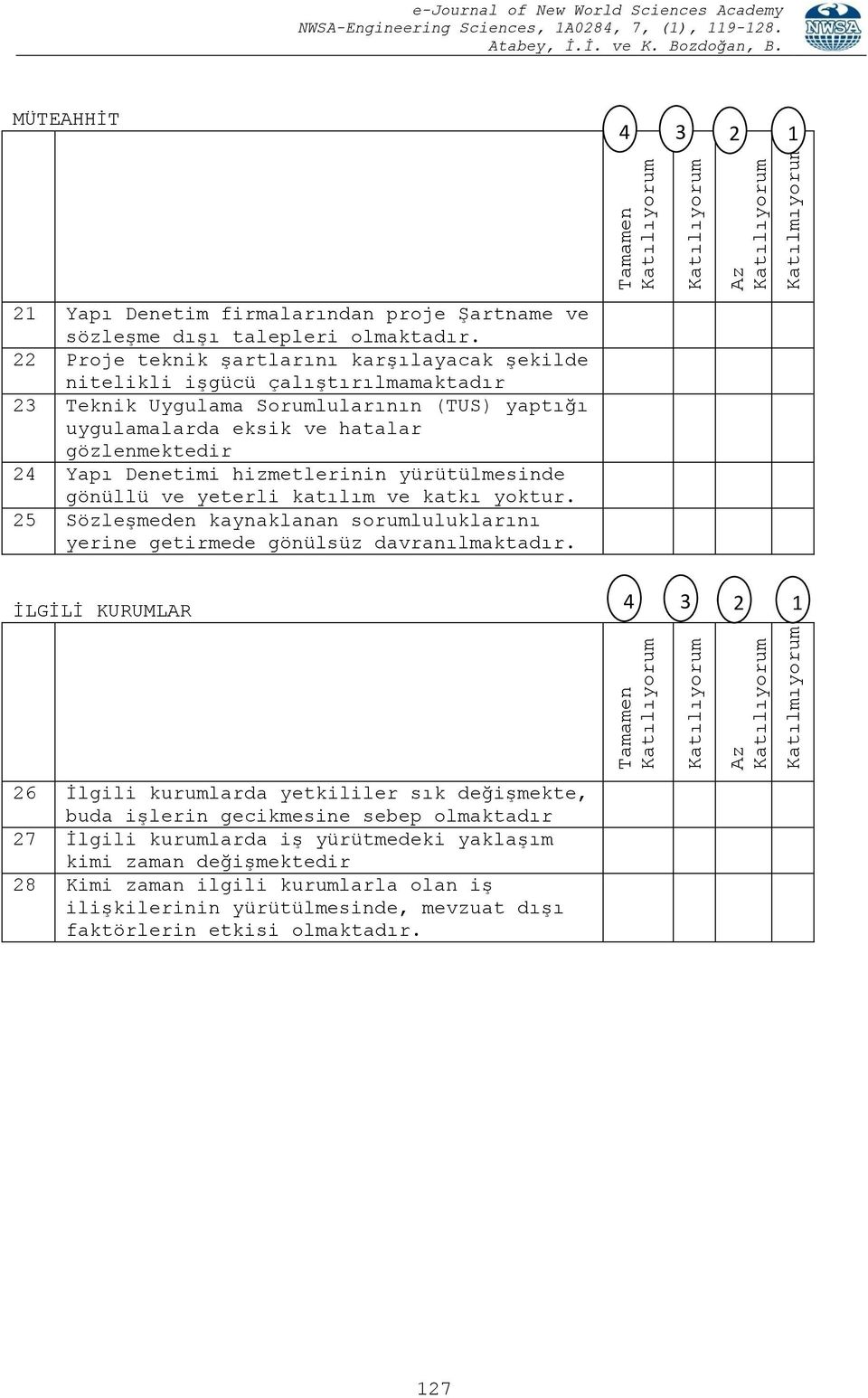 hizmetlerinin yürütülmesinde gönüllü ve yeterli katılım ve katkı yoktur. 25 SözleĢmeden kaynaklanan sorumluluklarını yerine getirmede gönülsüz davranılmaktadır.